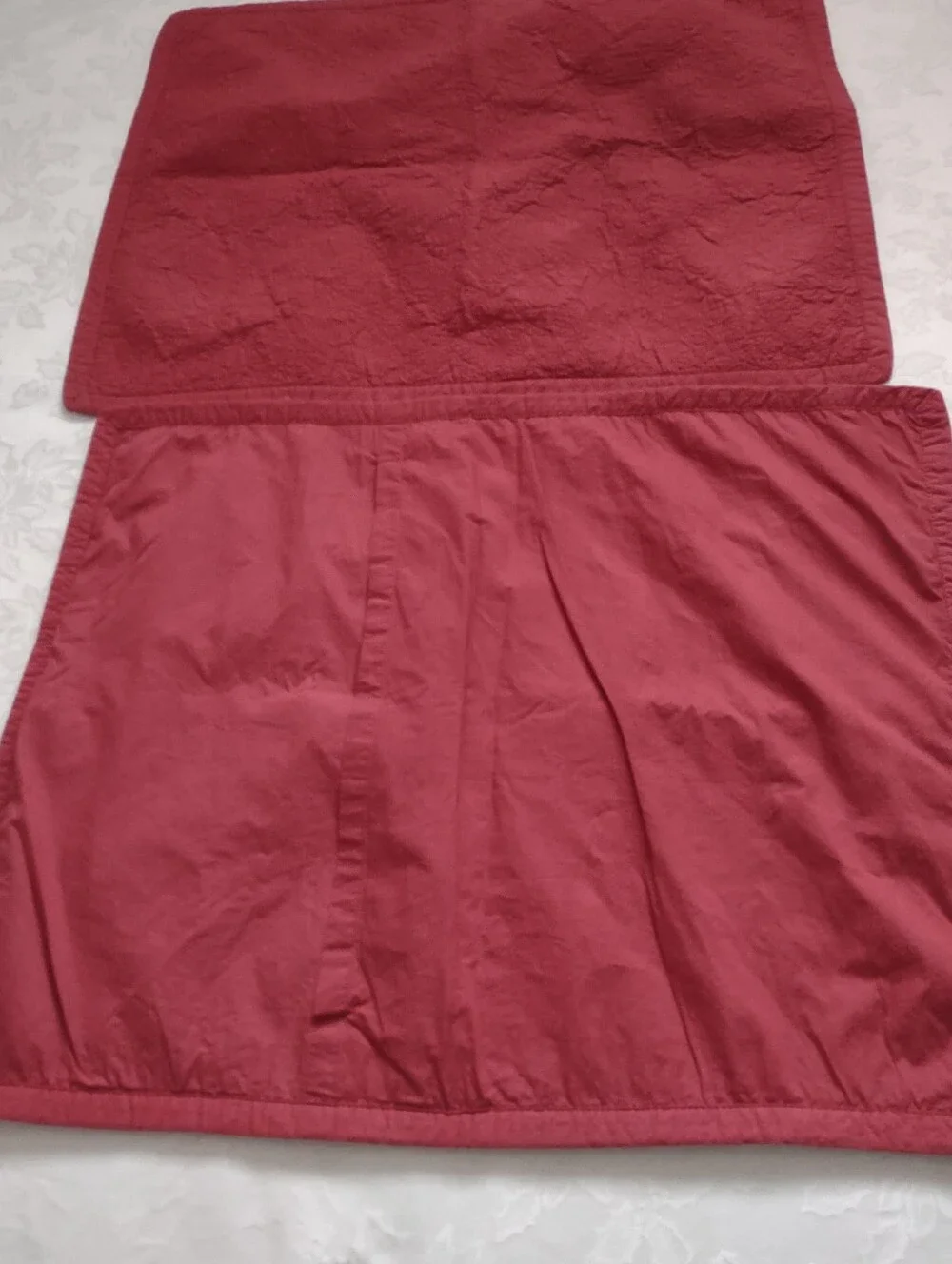 Chaps Ralph Lauren Quilted burgundy Pillow Shams